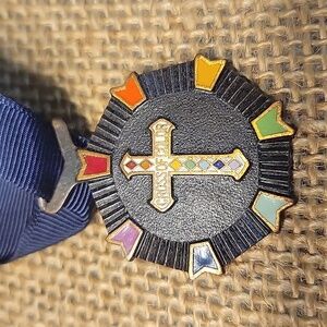 Order of the Rainbow Girls Cross of Color Medal / Ribbon